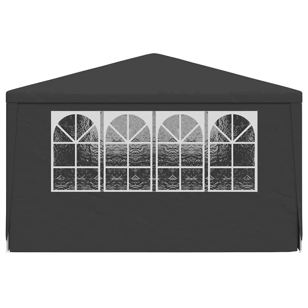 Partytent – Feesttent – Tuintent – Paviljoen – Opvouwbare Tent – Waterdicht – 4x6 Meter – 90 g/m² PE – Antraciet