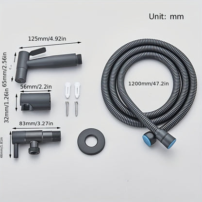 Bidetspuit – Toilet Handdouche – Bidet Handdouche – WC Sprayer – Hygiëne Spuit – Roestvrij Staal – Verstelbare Waterdruk – Zwart