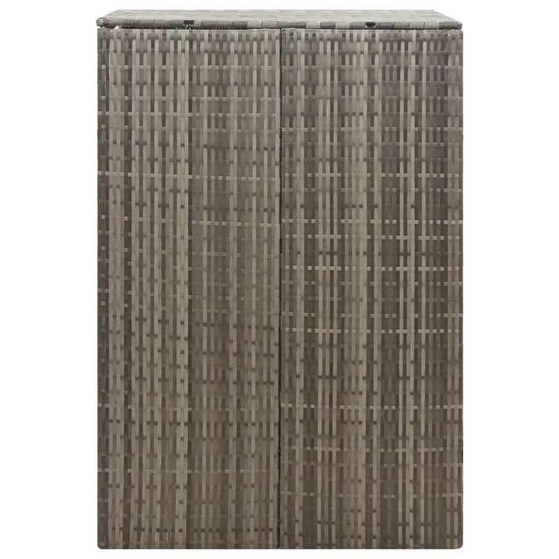 Trash Can Box for 1 Ton Gray 70X80X117 Cm Poly Rattan/Cover for Outdoor Storage Boxes/Cover for Trash Cans/Cover for Trash Cabinets/Cover for Storage Cabinets. This Trash Can Cover Is Made of Robust And Durable Materials, Is