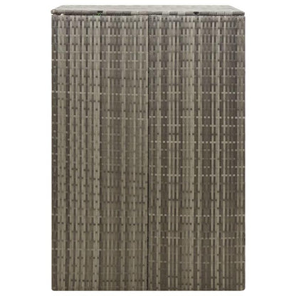 Trash Can Box for 1 Ton Gray 70X80X117 Cm Poly Rattan/Cover for Outdoor Storage Boxes/Cover for Trash Cans/Cover for Trash Cabinets/Cover for Storage Cabinets. This Trash Can Cover Is Made of Robust And Durable Materials, Is