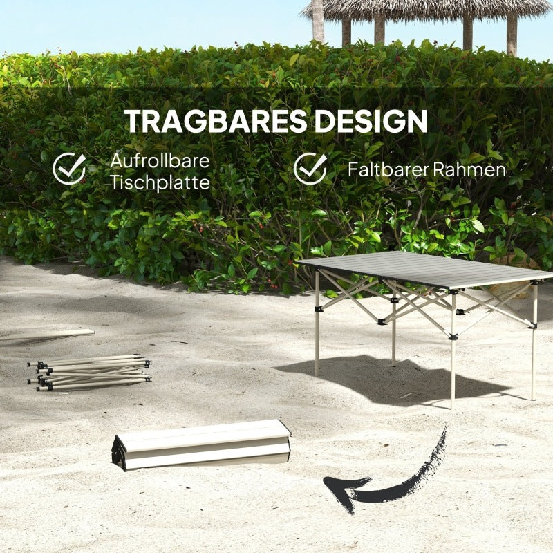 Campingtafel – Klaptafel – Vouwtafel – Kampeertafel – Tuintafel – Verstelbare Hoogte – Lichtgewicht Aluminium Frame