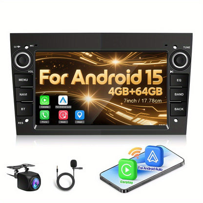 Android Autoradio – Multimedia Speler – Navigatiesysteem – Double Din – Touchscreen – 10,1 Inch Display – Android 15.0 – 4GB RAM 64GB Opslag