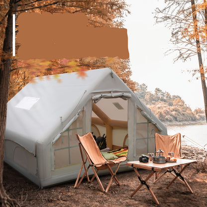 Opblaastent – Opblaasbare Tent – Kampeertent – Familietent – Tunneltent – Ruim Voor 10 Personen – Snelle 5-Minuten Opzet – Duurzaam 420D Oxford Doek & PVC Frame
