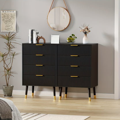 Ladekast – Ladekastje – Dressoir – Opberglade – Kastje – Zwart-Wit – 4 Ruime Lades – Compact Formaat