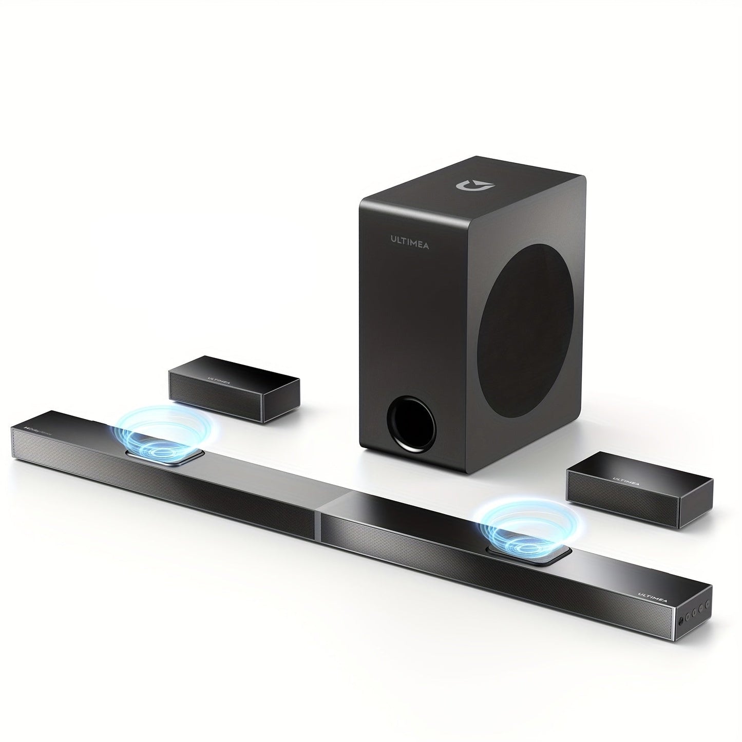 Soundbar – Dolby Atmos Soundbar – Home Cinema Systeem – Surround Soundbar – Draadloze Subwoofer – 5.1.2 Kanaals Soundbar – Diepe Krachtige Bas – 4K HDR Passthrough