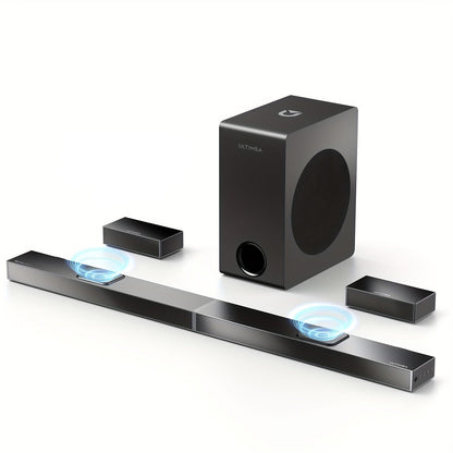 Soundbar – Dolby Atmos Soundbar – Home Cinema Systeem – Surround Soundbar – Draadloze Subwoofer – 5.1.2 Kanaals Soundbar – Diepe Krachtige Bas – 4K HDR Passthrough