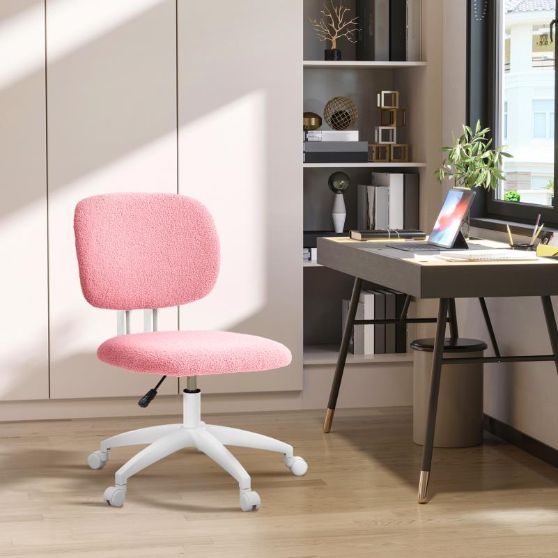 Ergonomische Bureaustoel – Kantoorstoel – Desk Chair – Werkstoel – Thuiswerkstoel – Verstelbaar Comfort – Fluwelen Bekleding Roze