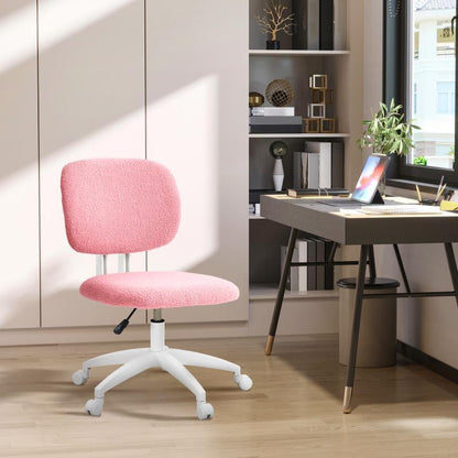 Ergonomische Bureaustoel – Kantoorstoel – Desk Chair – Werkstoel – Thuiswerkstoel – Verstelbaar Comfort – Fluwelen Bekleding Roze