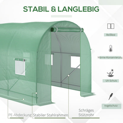Film Greenhouse Tomato Greenhouse Greenhouse Film Tunnel Cold Frame With Windows Green 350 X 200 X 200 Cm