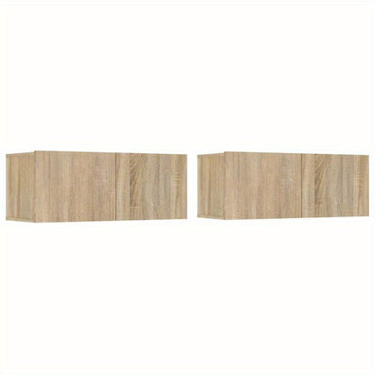 tv meubel – tv kast – tv meubelen – tv dressoir – tv wandmeubel – ruimtebesparend design – Sonoma eiken MDF hout 80x30x30 cm