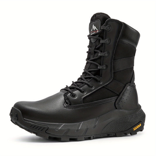 Tactical Boots – Wandelschoenen – Outdoor Schoenen – Werklaarzen – Hiking Boots – Lichtgewicht & Ademend – Anti-Slip Zool – Zijritssluiting – Beige – 20,3 cm