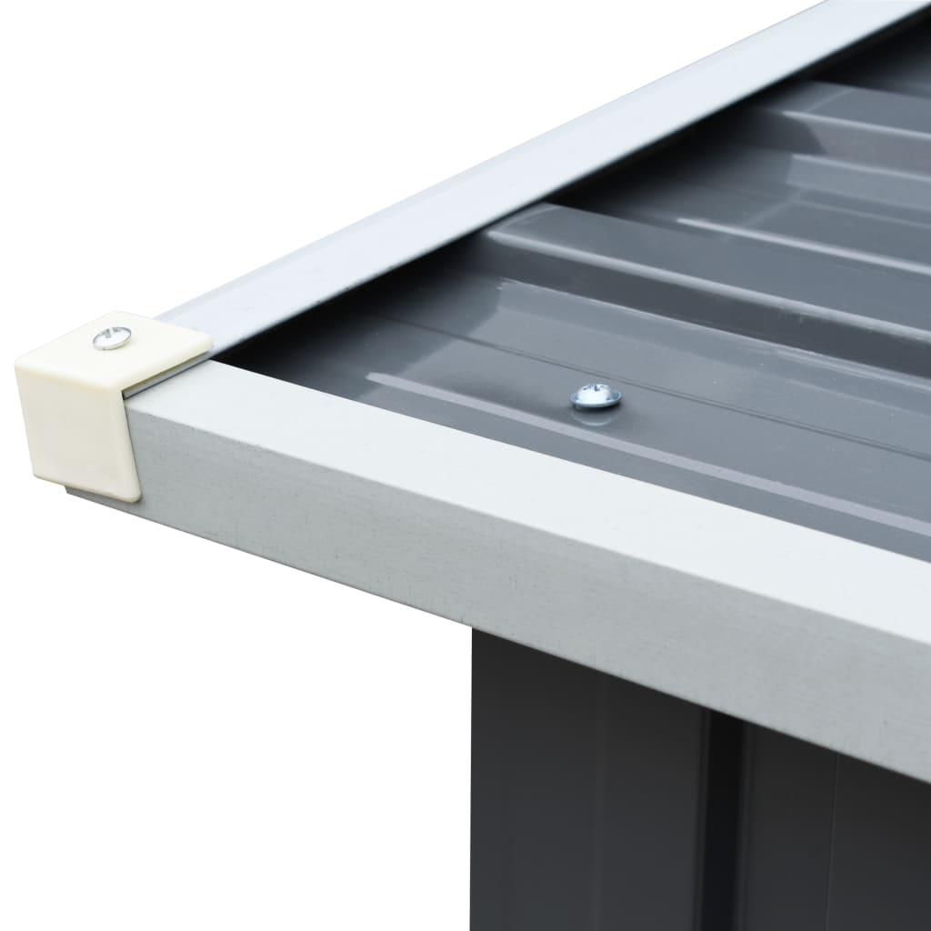 Houthok – Houtopslag – Brandhoutrek – Houtberging – Haardhout Rek – Verzinkt Staal – Weerbestendige Grijze Coating – 172 x 91 x 154 cm – Stevig Duurzaam Frame
