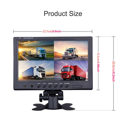 Achteruitrijcamera – Parkeercamera – Reversiecamera – Backup Camera – 4 Camera Set – 9 Inch Monitor – Nachtzicht – 20 Meter Kabels