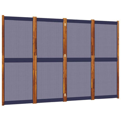 Roomdivider – Scheidingswand – Kamerscherm – Flexibele Wand – Paneelwand – Donkerblauw – 4 Panelen – 280 x 180 cm