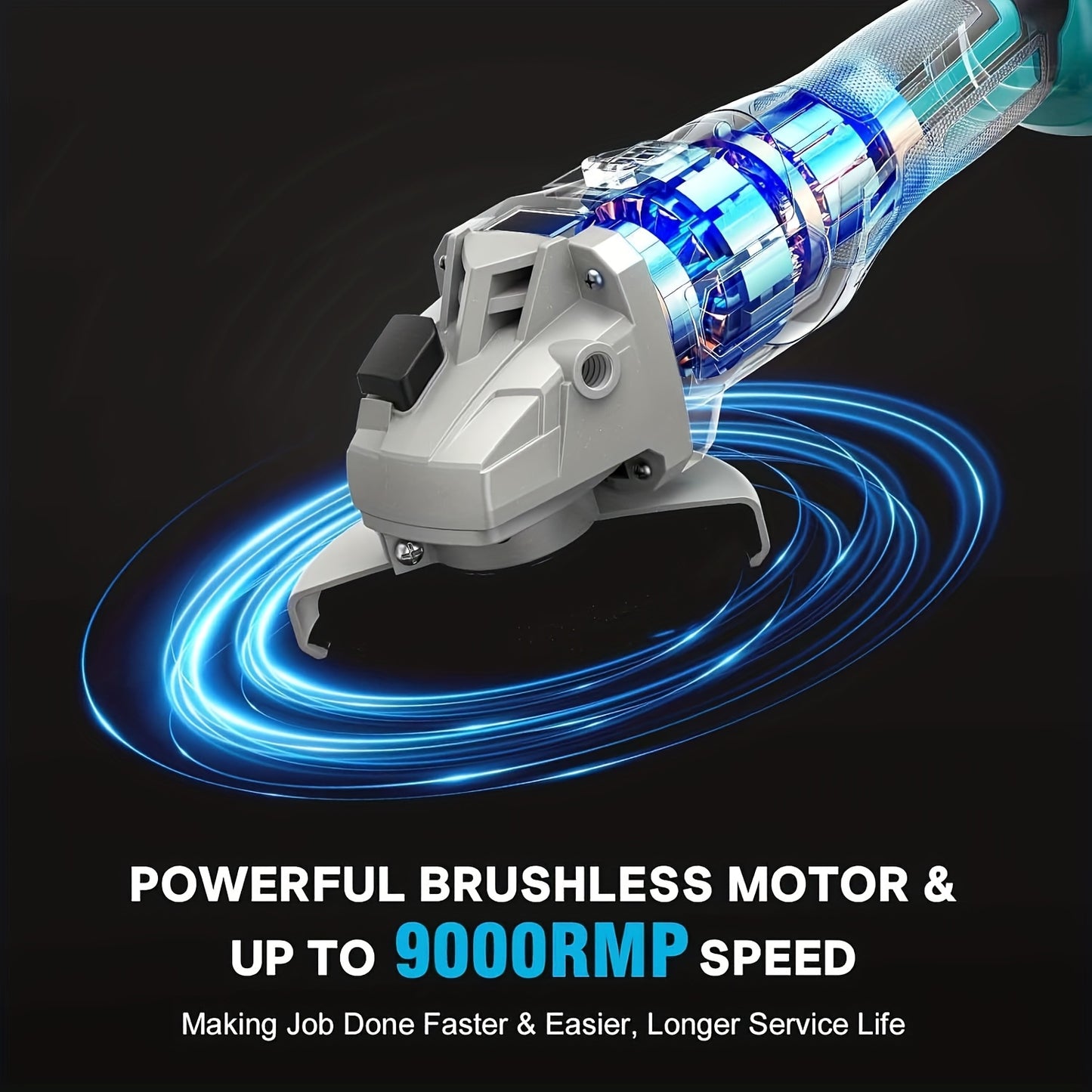 Draadloze Haakse Slijper – Accu Slijper – Cordless Grinder – Metalen Slijper – Polijstmachine – 21V Brushless Motor – 2x 4.0Ah Accu’s Rood