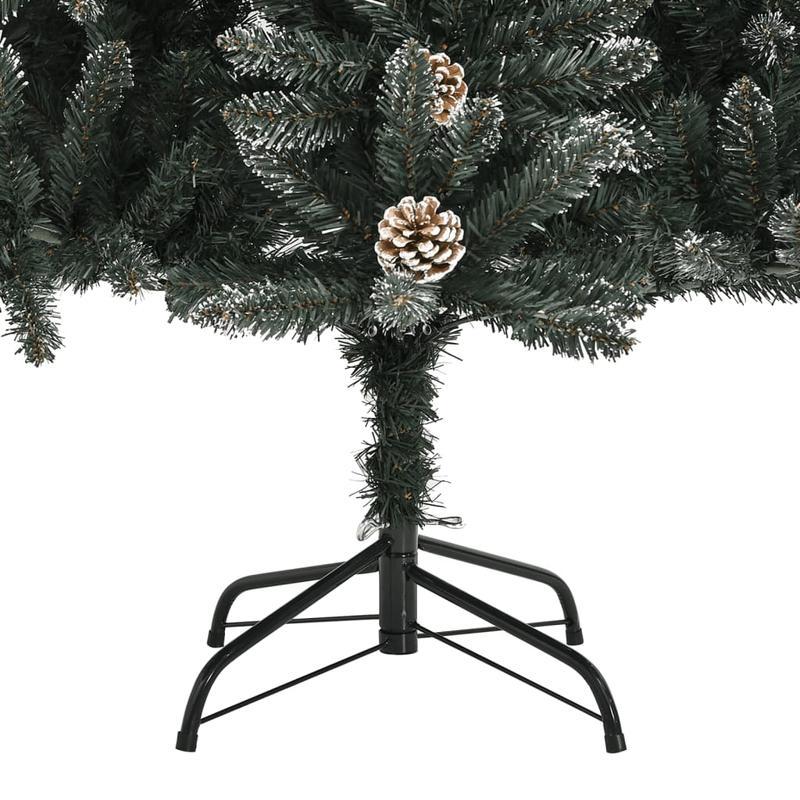 Kerstboom Kunstboom Kunstkerstboom Kunstversiering Nepboom – 210 cm Groen PVC – Natuurlijk Uitziende Dennennaalden – Stevige Metalen Standaard