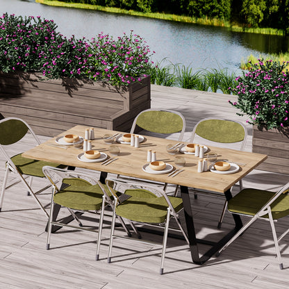 Stoel – Eetkamerstoel – Keukenstoel – Fauteuil – Bureaustoel – Set Van 4 - Groen – Ergonomisch Design – Roestvrijstalen Frame