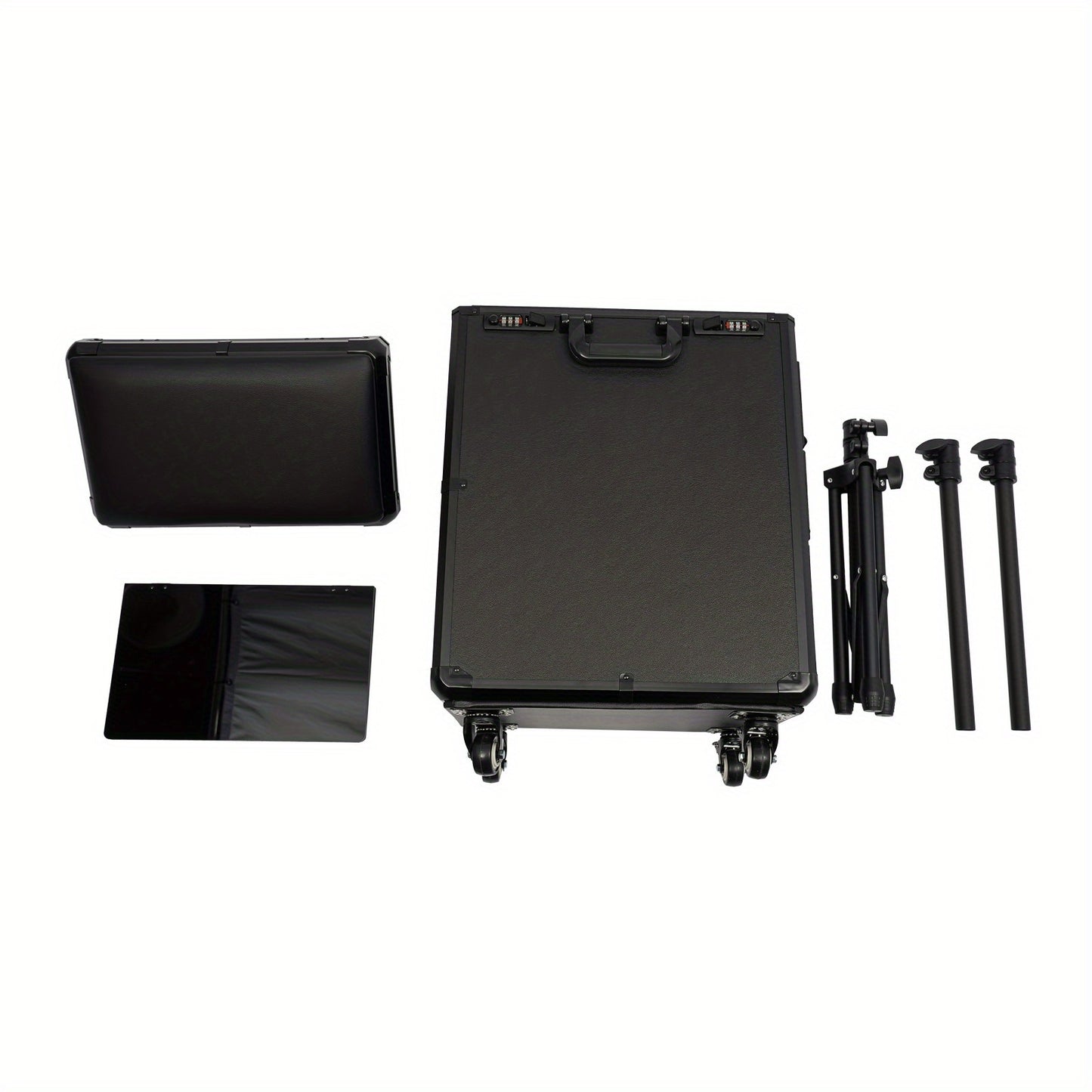 Make-up Trolley – Cosmetica Koffer – Make-up Organizer – Nagel Artist Koffer – Tattoo Trolley – Mobiel Met 4 Wieltjes – Duurzaam Acryl Zwart
