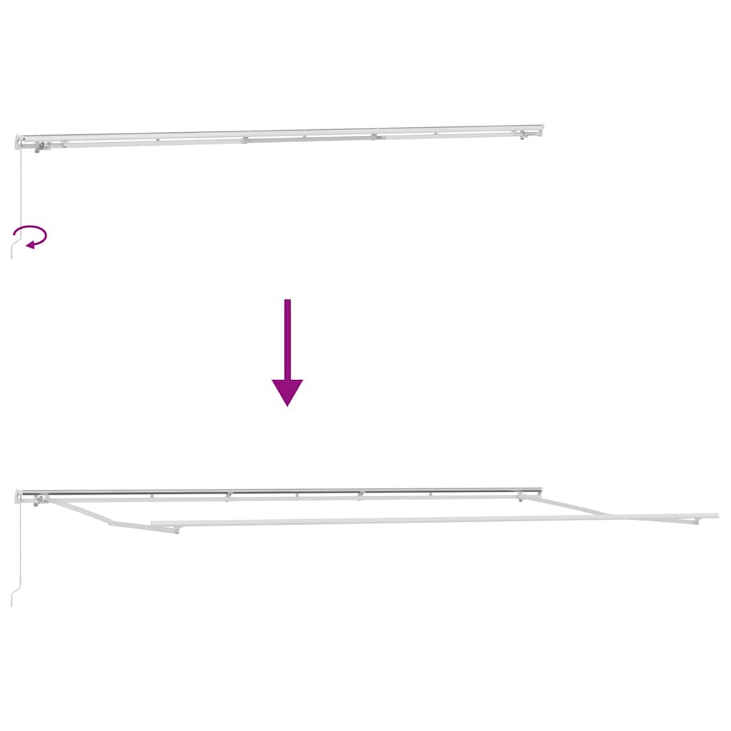 Zonnescherm – Zonwering – Parasol – Uitschuifbaar – Buitendoek – Handmatig Oprolbaar – UV-Bestendig – Waterafstotend – 300x300 cm – Geel-Witte Strepen