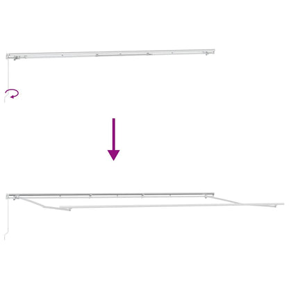 Zonnescherm – Zonwering – Parasol – Uitschuifbaar – Buitendoek – Handmatig Oprolbaar – UV-Bestendig – Waterafstotend – 300x300 cm – Geel-Witte Strepen