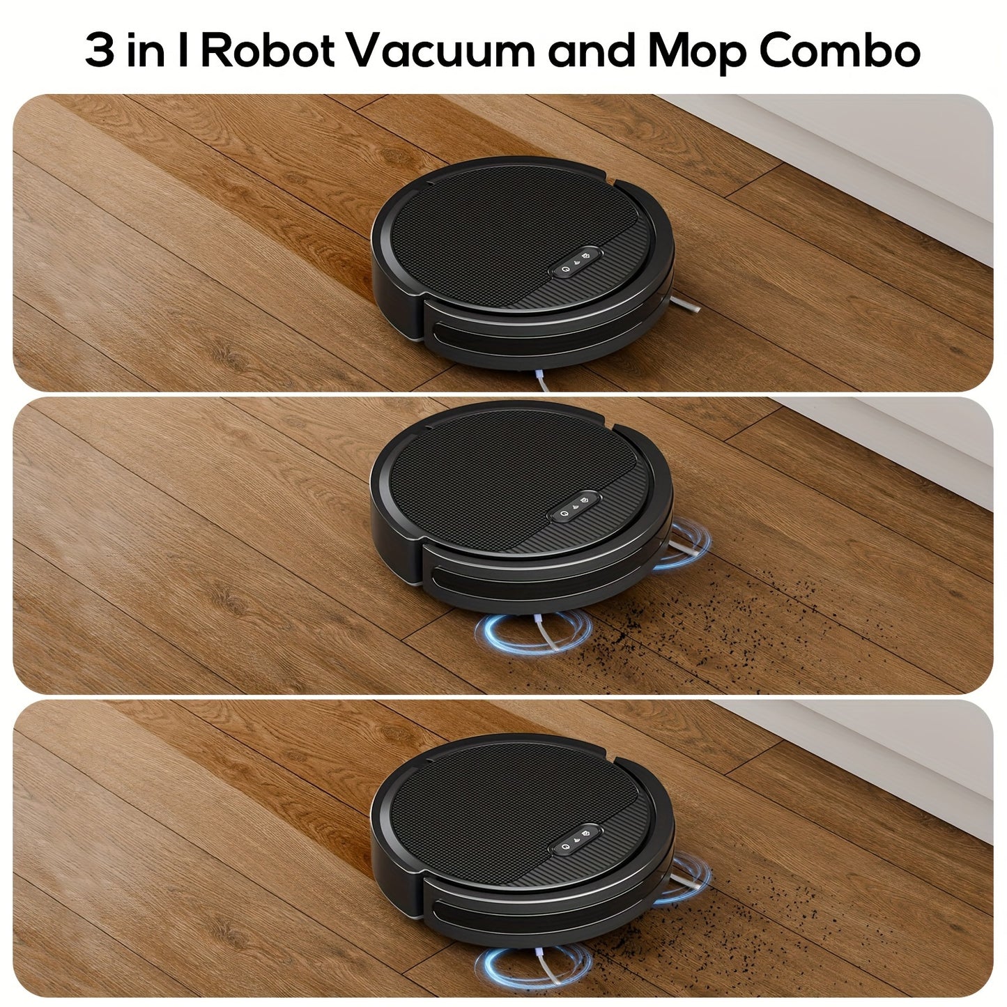 Robotstofzuiger – Stofzuigerrobot – Dweilrobot – Automatische Stofzuiger – Huisdierhaar Verwijderaar – 4000Pa Zuigkracht – Wifi & Alexa Bediening – Compact 30,99x30,99x7,59 cm – Zelfladend