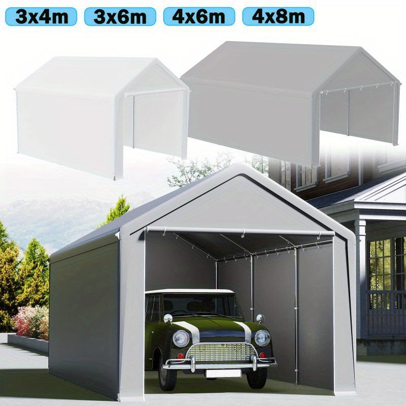 Carport – Tentgarage – Overkapping – Opslagtent – Beschermingstent – 4x6 Meter – Stevig Stalen Frame – Waterafstotend PE Zeil