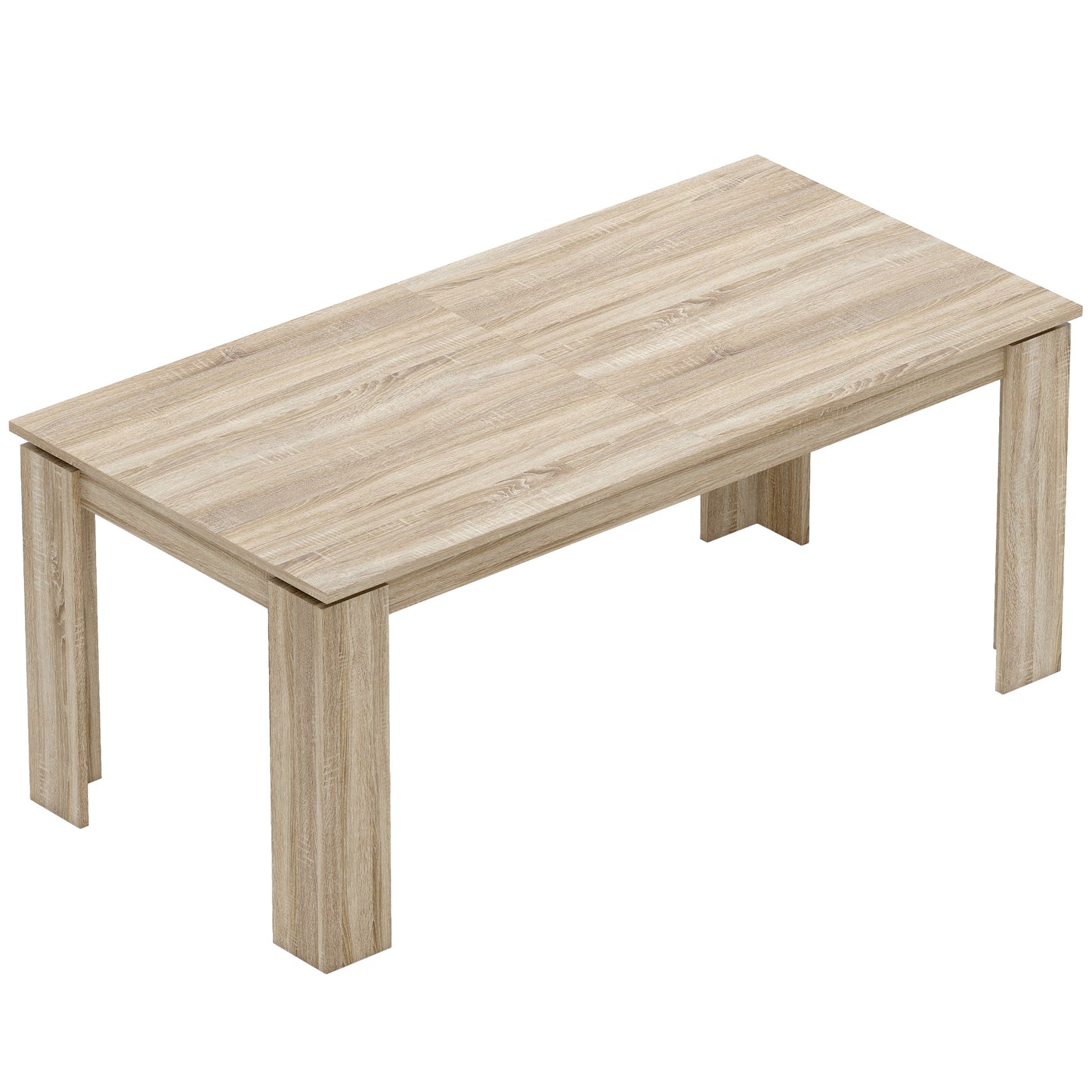Uitschuifbare Eettafel – Eikenhouten Tafel – Eettafel Verlengbaar – Uitklapbare Tafel – Houten Eettafel – Van 180 Tot 260 cm – Geschikt Voor 6 Tot 10 Personen