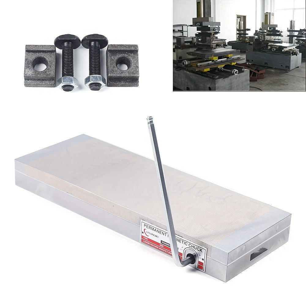 Magnetplaat – Magnetspannplatte – Magnetfutter – Spannplaat – Magnetisch Plaatje – Permanent Magnetisch – 40 x 15 cm – Krachtige Zuigkracht Tot 100N/cm²