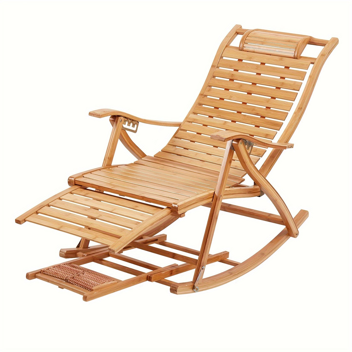 Schommelstoel – Relaxstoel – Fauteuil – Loungestoel – Tuinstoel – Inklapbaar & Verstelbare Rugleuning – Stevig Stalen Frame Met Weerbestendig Kunststof Vlechtwerk – Draagvermogen 200 kg