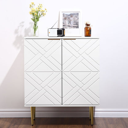 Sideboard – Dressoir – Buffetkast – Opbergkast – Witte Kast – Warm Wit – Verstelbare Planken – Compact Design