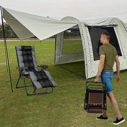 Ligstoel – Loungebed – Tuinstoel – Relaxstoel – Campingstoel – Extra Breed 72 cm – Stevig Metalen Frame