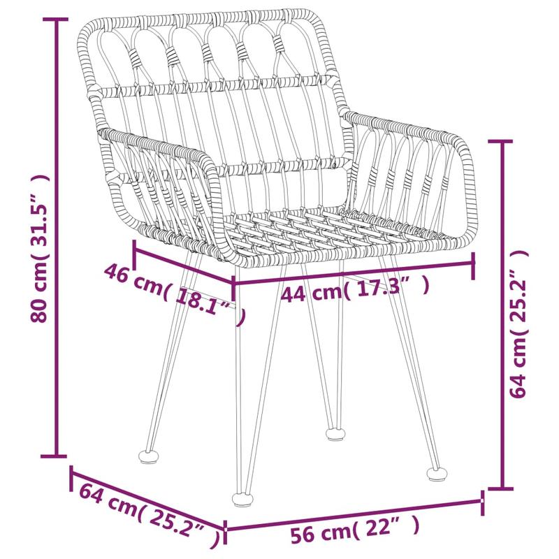 Tuinset – Tuinmeubel – Terrasset – Buitenmeubilair – Patio Set – Zwart Poly Rattan – Weerbestendig – 5-Delige Set Met Tafel En 4 Stoelen