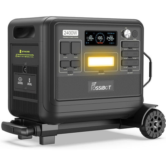 Powerstation – Solar Generator – Draagbare Stroomgenerator – Powerbank – Noodstroom – 2048Wh Capaciteit – 2400W Continu Vermogen – Zwart