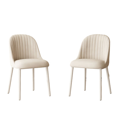 Eetkamerstoelen – Stoelen – Keukenstoelen – Dinersstoelen – Eettafelstoelen – Set Van 2 – Comfortabele Gevulde Zitting – Stevige Metalen Poot