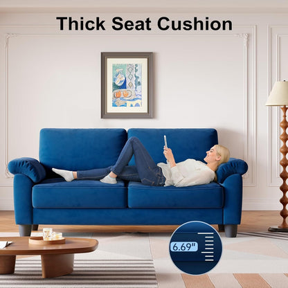 Loveseat – 2-Zitsbank – Bankje – Kleine Bank – Sofa – Compact 177,8 cm – Opbergruimte In Armleuningen – Stevig Houten Frame – Zachte Velvet Bekleding – Moderne Woonkamerbank