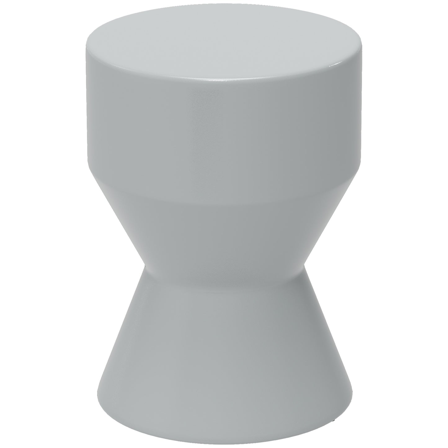 Keramische Kruk – Tuinkruk – Bijzettafel – Voetenbankje – Plantenstandaard – Lichtgrijs – Weerbestendig – Draagvermogen 120 kg – Ø33 x 45,5 cm