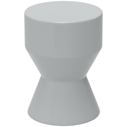 Keramische Kruk – Tuinkruk – Bijzettafel – Voetenbankje – Plantenstandaard – Lichtgrijs – Weerbestendig – Draagvermogen 120 kg – Ø33 x 45,5 cm