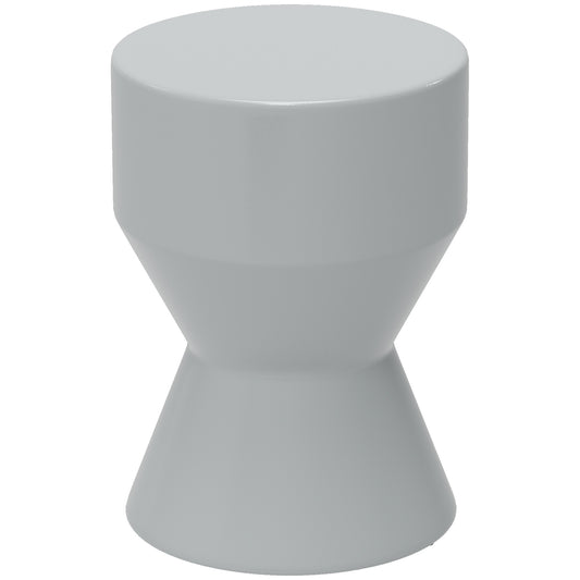 Keramische Kruk – Tuinkruk – Bijzettafel – Voetenbankje – Plantenstandaard – Lichtgrijs – Weerbestendig – Draagvermogen 120 kg – Ø33 x 45,5 cm