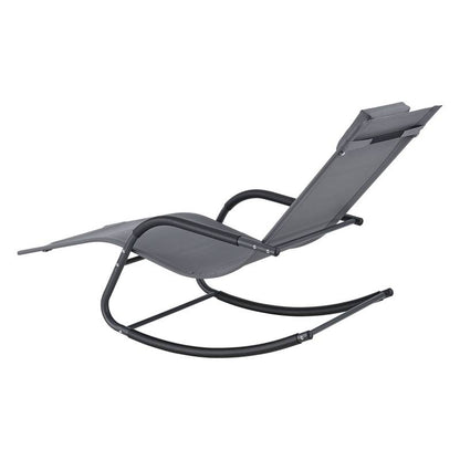 Schommelstoel – Relaxstoel – Fauteuil – Loungestoel – Schommelstoel Babykamer – Set Van 2 – Stalen Frame – Snel Droogend Textiel