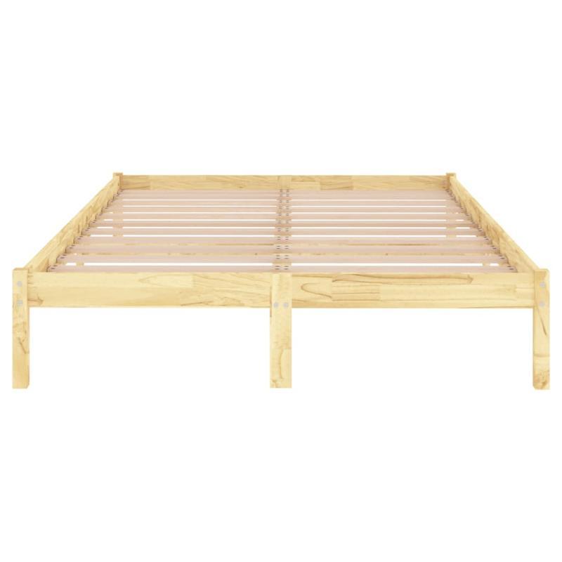 Bedframe Massief Houten Bedframe Slaapkamerbed Houten Ledikant Boxspringbed Brun – Massief Dennenhout – Geschikt Voor Matras 160 x 200 Cm