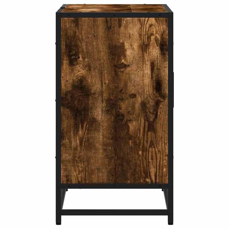 Badkamermeubel – Badmeubel – Wastafelmeubel – Onderbouwkast – Badkamerkast – Smoked Oak Kleur – Ruimtebesparend Design – 65x33x60 cm