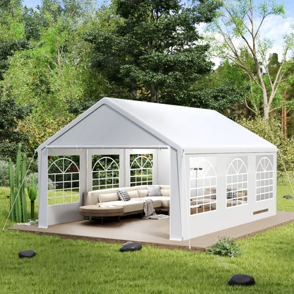 Feesttent – Partytent – Tuinpaviljoen – Paviljoen – Tuintent – Met Afneembare Zijwanden – Waterdicht – 4x6 Meter – Stevig Frame – Zonwerend