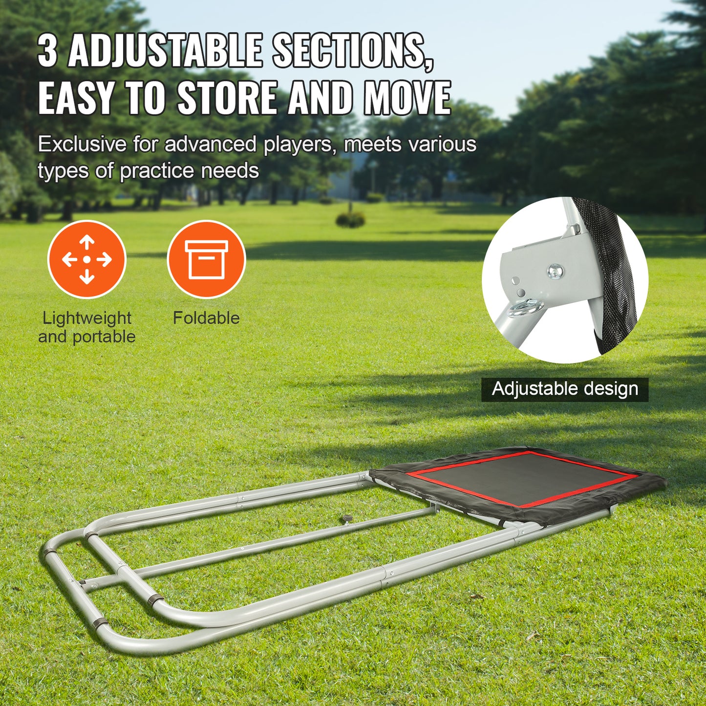 Lacrosse Bounce Back Net – Rebounder – Pitchback Net – Werpscherm – Trainingsnet – Opvouwbaar Frame – Verstelbare Hoek – Duurzaam PVC – Robuust IJzeren Buizen Frame