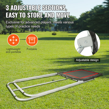 Lacrosse Bounce Back Net – Rebounder – Pitchback Net – Werpscherm – Trainingsnet – Opvouwbaar Frame – Verstelbare Hoek – Duurzaam PVC – Robuust IJzeren Buizen Frame