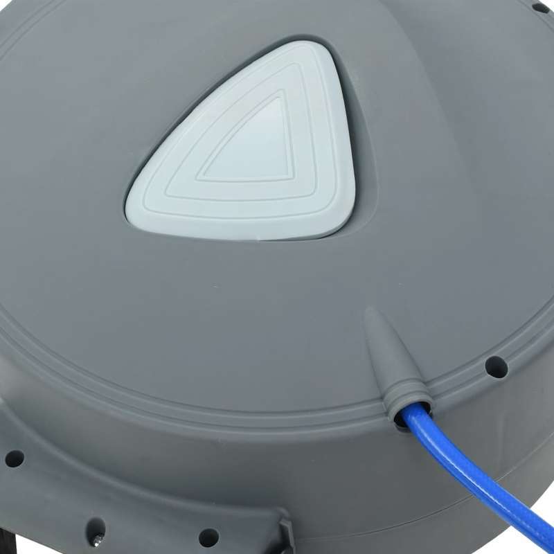 Automatische Luchtslangenspoel – Luchtslang Haspel – Oprolslang – Compressor Slang – Werkplaats Slang – 30 Meter Lengte – Automatisch Oprolmechanisme – Grijs