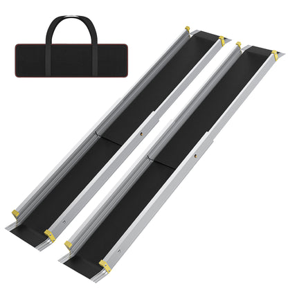 Wheelchair Ramp Telescopic Ramps Telescopic Rail Door Threshold Aluminum Threshold Ramp Wheelchair Ramp Door Threshold Ramp Load Capacity 300 Kg, Silver