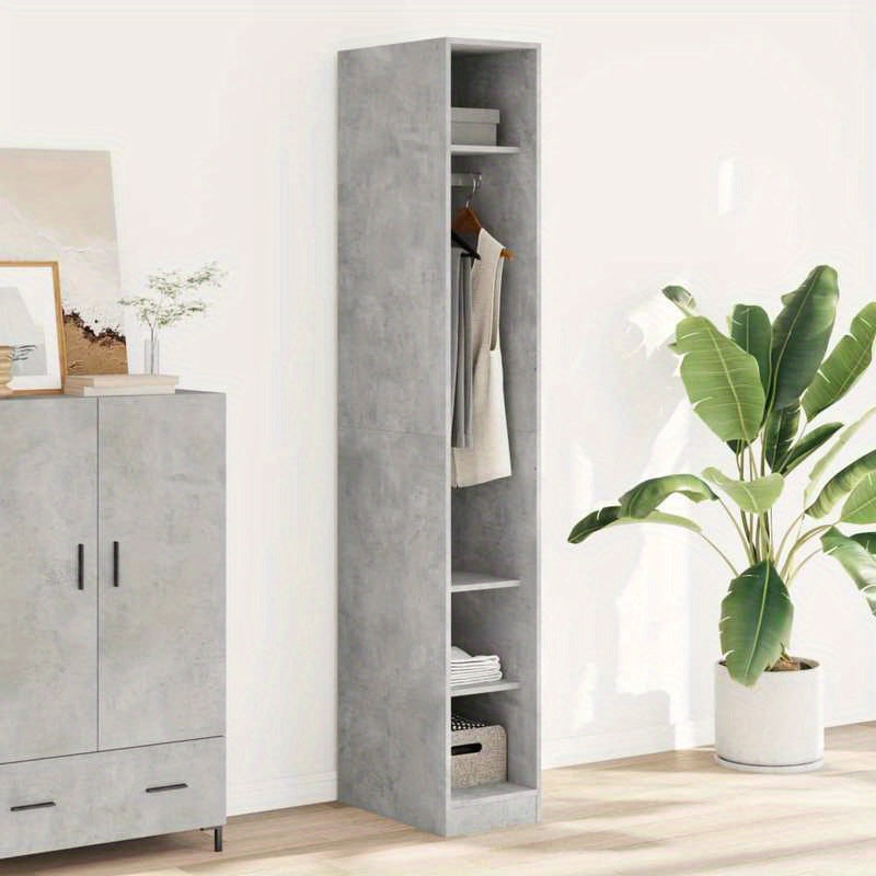 Wardrobe 30X50X200 Cm Treated Wood Concrete Gray