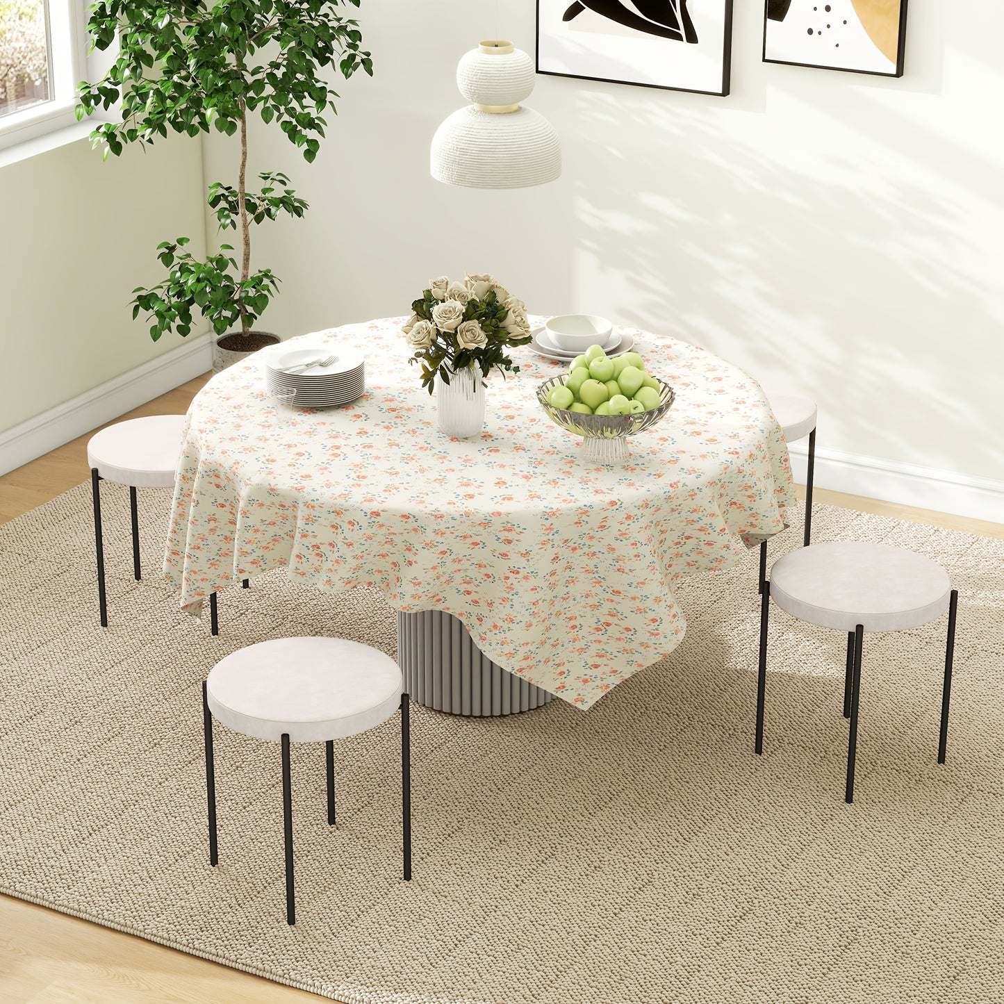 Eetkamerstoelen – Stapelbare Stoelen – Keukenstoelen – Krukken – Zitmeubilair – Set Van 4 Beige – Ruimtebesparend Ontwerp – Stevig Metalen Frame