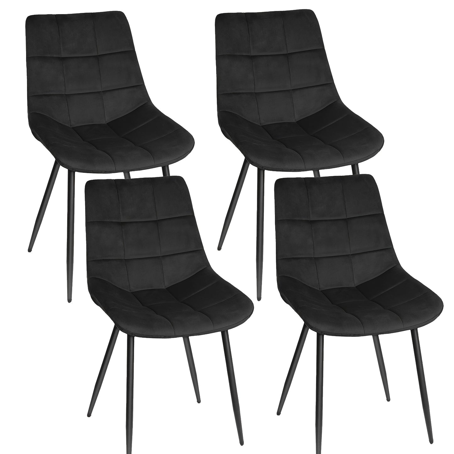 Eetkamerstoelen – Stoelen – Kuipstoelen – Keukenstoelen – Designstoelen – Fluwelen Bekleding – Ergonomische Zithoogte 50 cm
