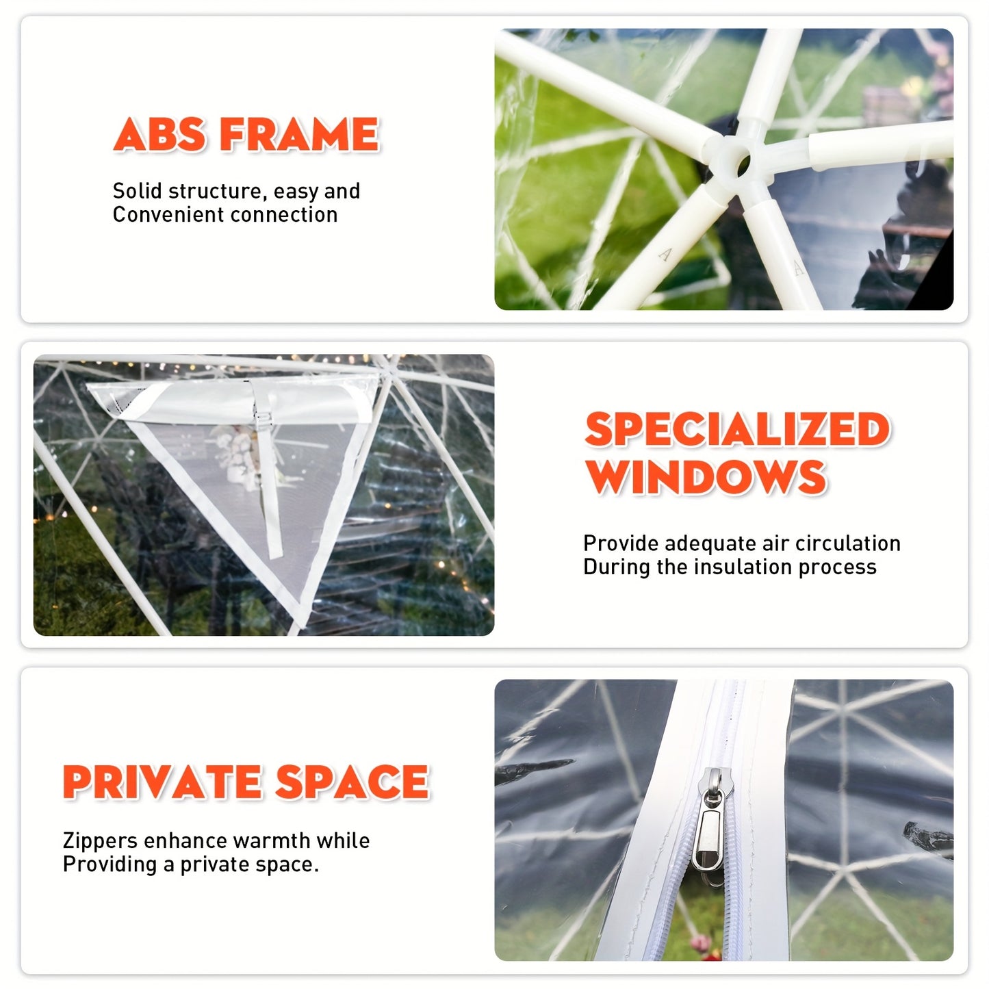 4.6m Koepeltent – Buitentent – Iglo Tent – Geodetisch Kas – Groene Dome Tent – Weerbestendig ABS Frame – Wind- en Sneeuwbestendig